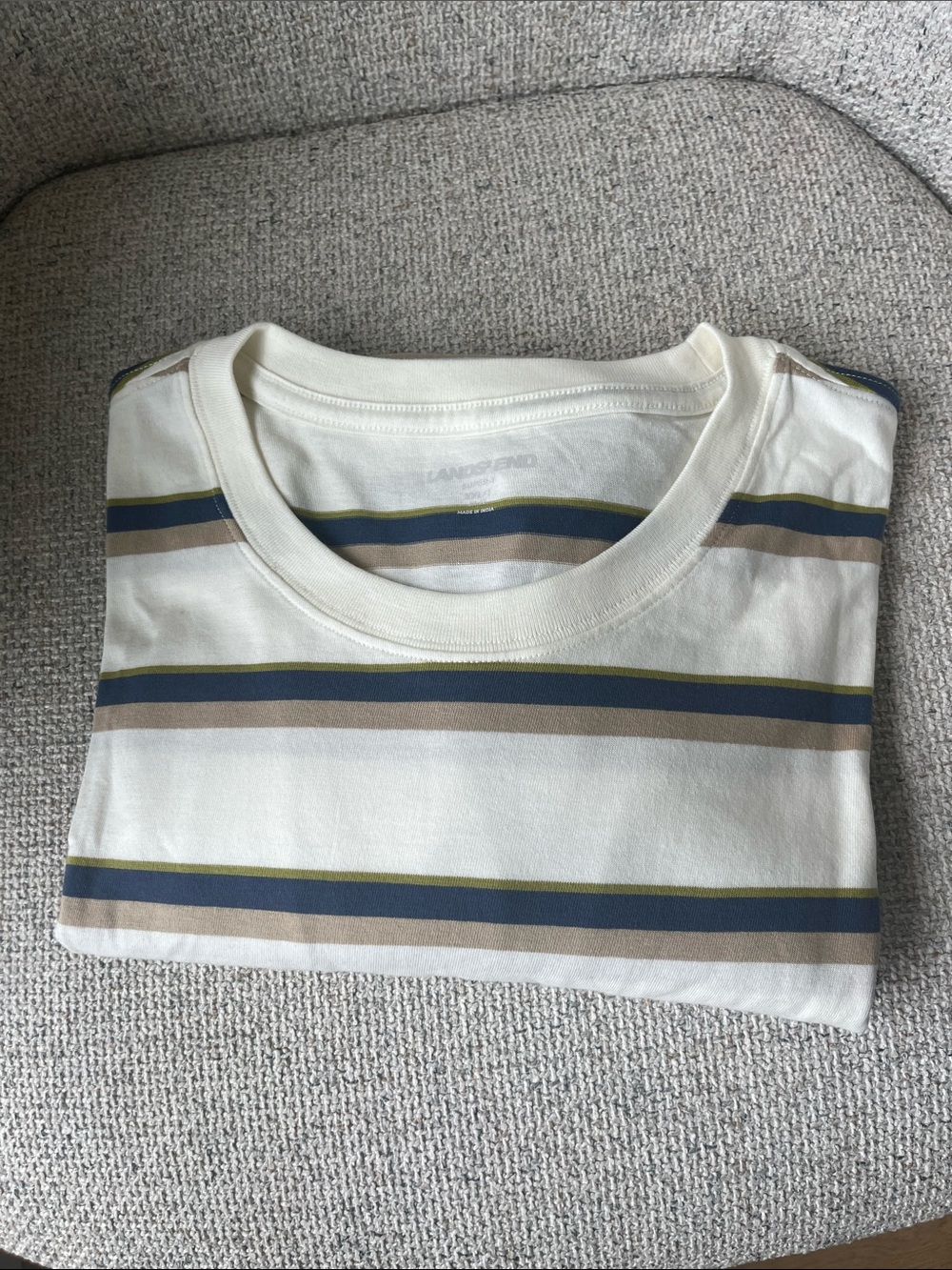 Lands End Striped Short Sleeve Tee
